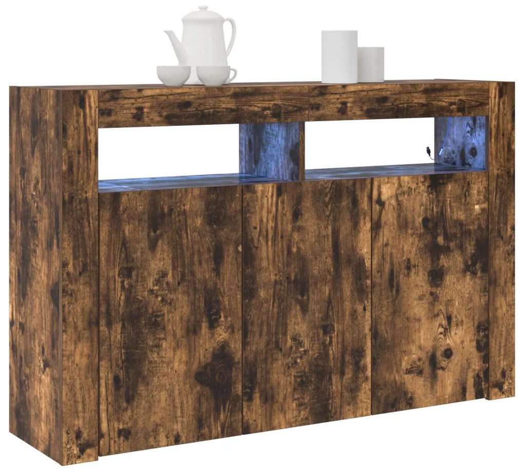 tálaló Füstölt tölgy Mérnöki fa 116 x 30 x 75 cm