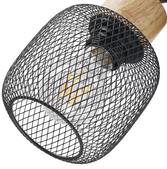 Brilagi - Spotlámpa BASKLITE 2xE27/15W/230V fa/fekete