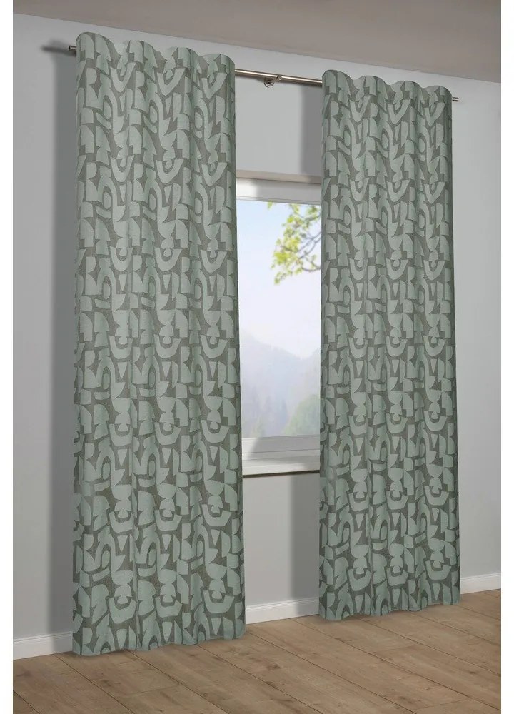 Zöld jacquard függöny 135x245 cm Dekor – Sehlbach