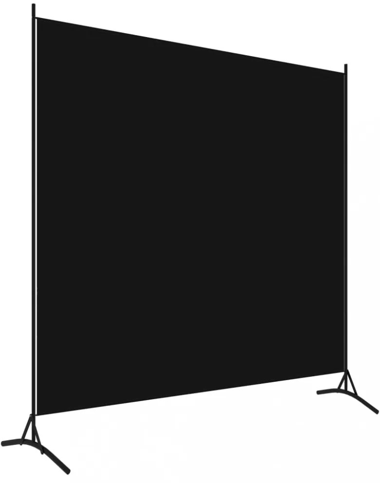 fekete 1 paneles szövet paraván 175 x 180 cm