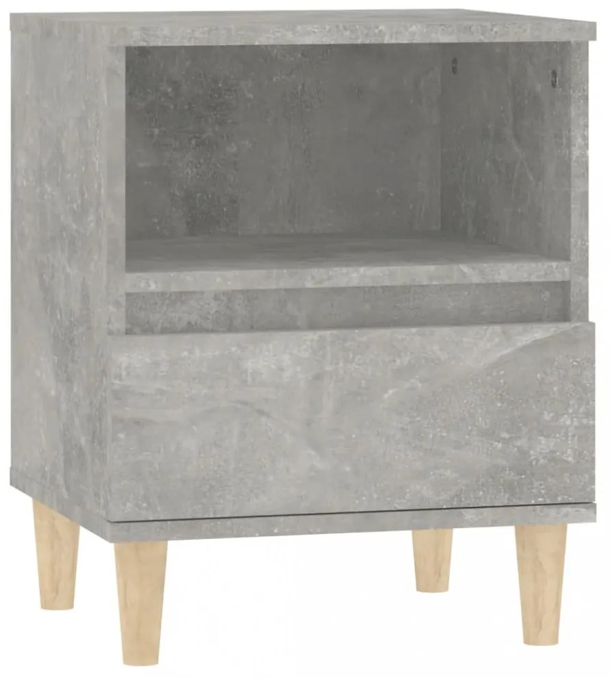 2 db betonszürke éjjeliszekrény 40x35x50 cm