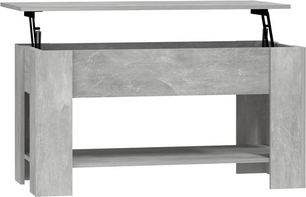 vidaXL betonszürke szerelt fa dohányzóasztal 101 x 49 x 52 cm