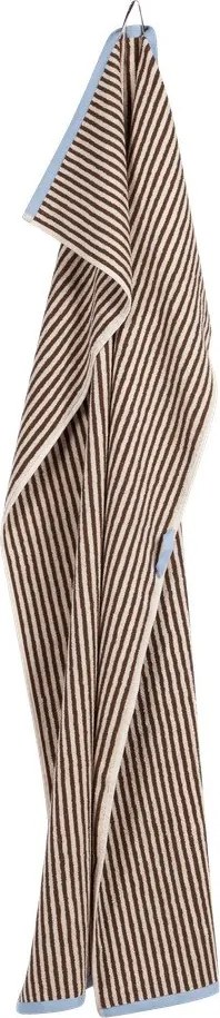 Barna-krémszínű frottír pamut fürdőlepedő 70x140 cm Gobo – noo.ma