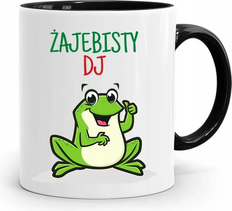 Dja Zene Bögre Fekete Békás Dj Ajándék fényképes nyomtatással