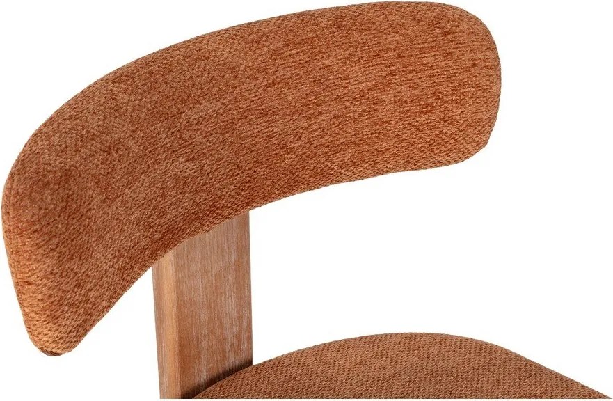 Téglavörös kárpitozott étkezőszék szett 2 db-os Nadia – MOME