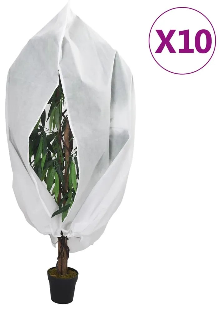 10 db növényvédő huzat cipzárral 70 g/m² 3,14 x 2,5 m