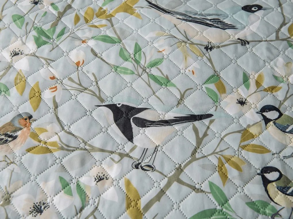 Ágytakaró FLORIBIRD, zöld Méret: 220 x 240 cm