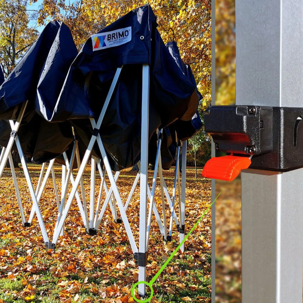 Nožnicový sátor 3x6 ALU falak nélkül - Alumínium keret, vízálló - falak nélkül - Zöld