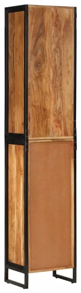 vas és tömör mangófa fürdőszobai szekrény 40 x 27 x 190 cm