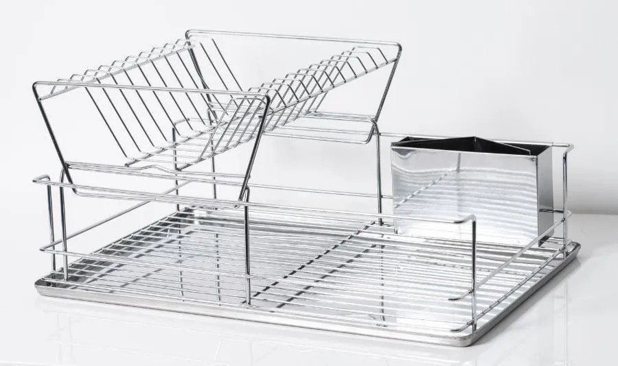 Duplaszintés mosogatógép, csepptálca - rozsdamentes acél