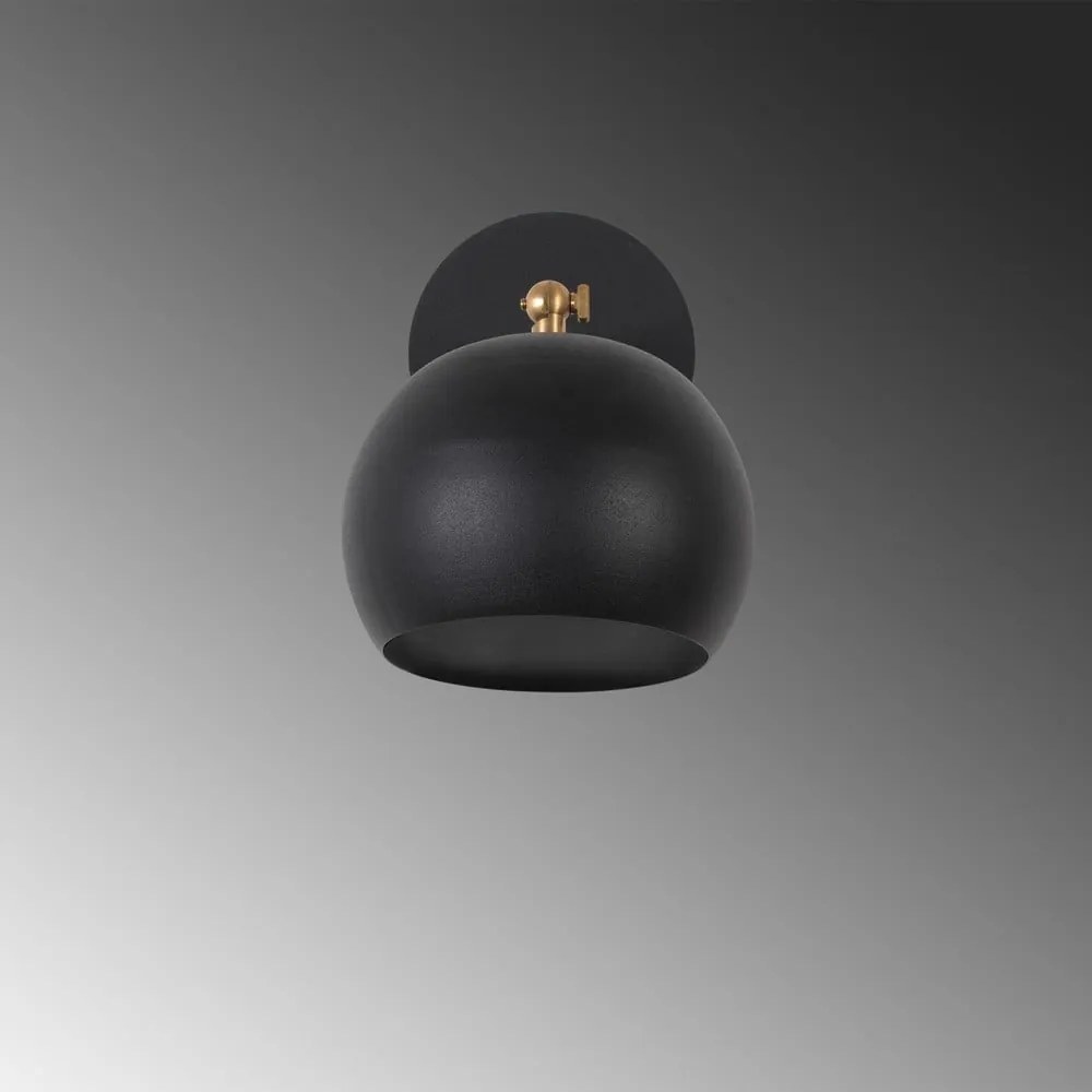 Fekete fali lámpa ø 15 cm Stiva – Opviq lights