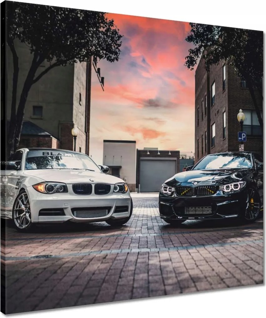 Vászonkép 50x50 Fekete-fehér Nővérek 2