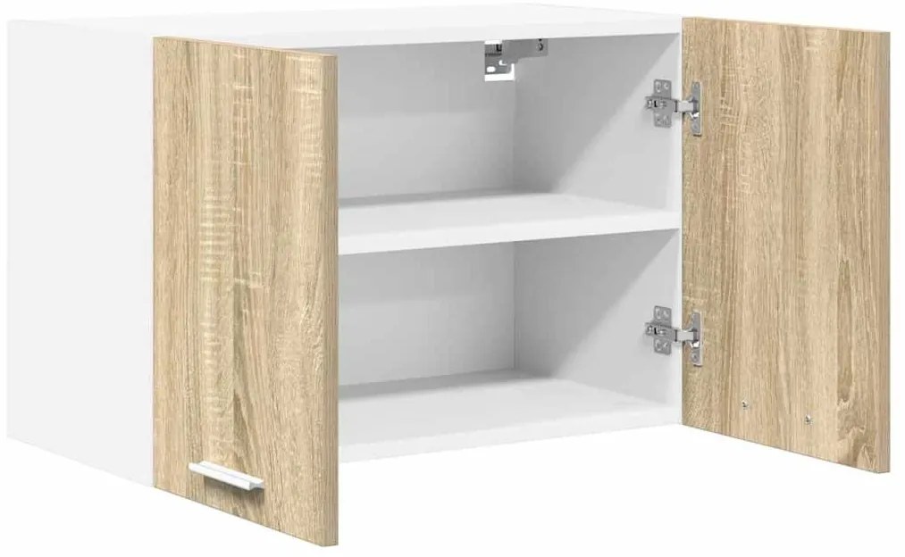 Függő szekrény Riga 2 pcs Sonoma tölgy és fehér 60 x 31 x 40 cm