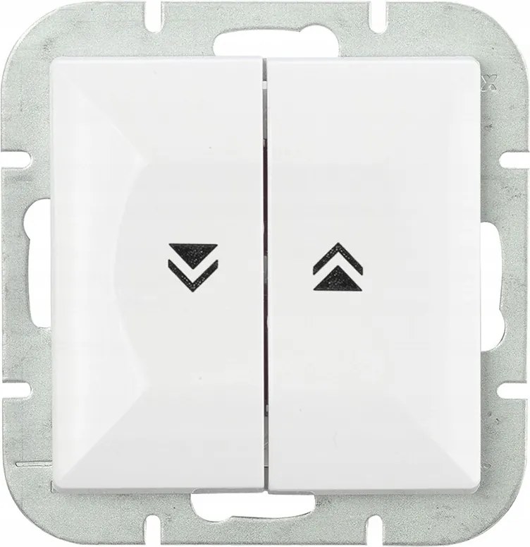 Redőnykapcsoló nyomógomb fehér WP-10P Gyöngy Abex