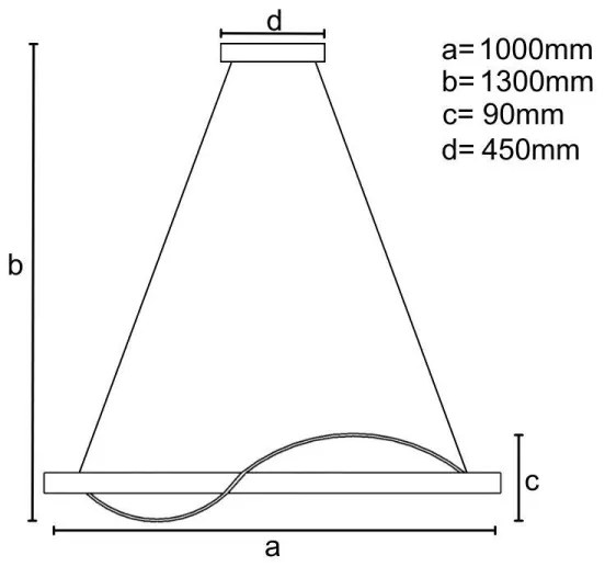 LED állítható fényerejű csillár kábellel LED/70W/230V 3000-6500K + DO