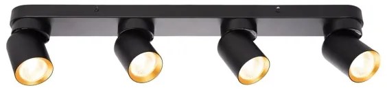 Spotlámpa ANDY 4xGU10/8W/230V fekete/arany