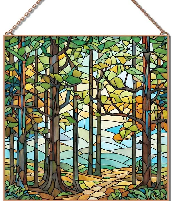 Stained-Glass-Forest üvegkép, falikép