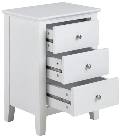 LARA éjjeli szekrényke, fehér színben