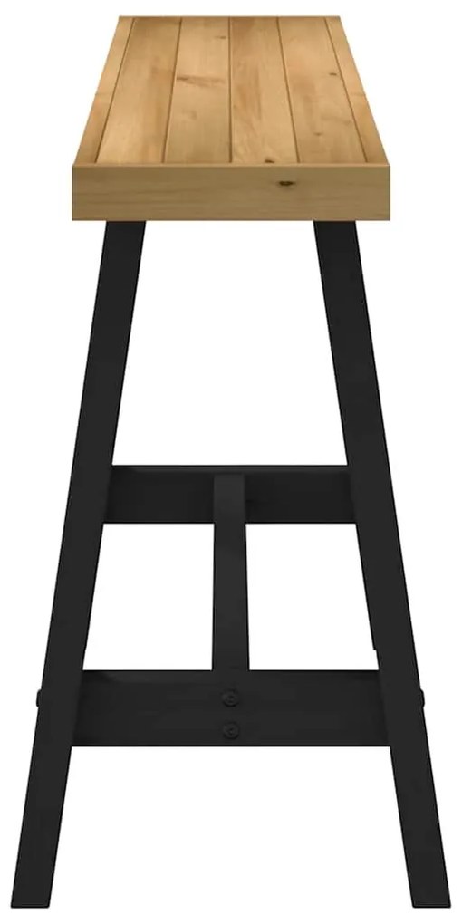 konzolasztal NOAIN A alakú lábak 120x30x75 cm tömör fa fenyőfa