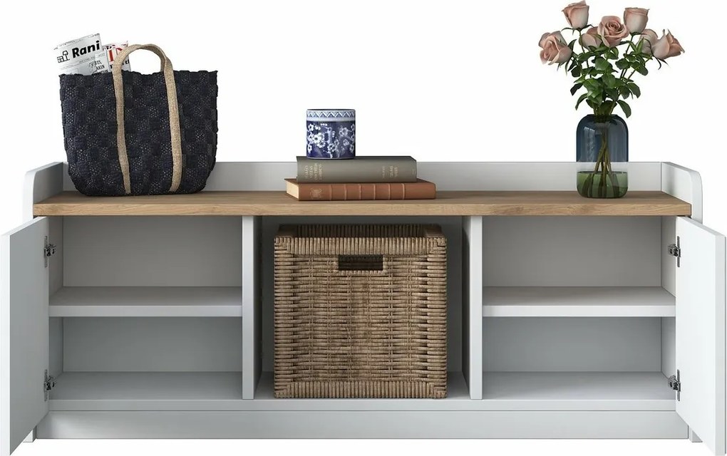 Pilo White and Walnut cipősszekrény