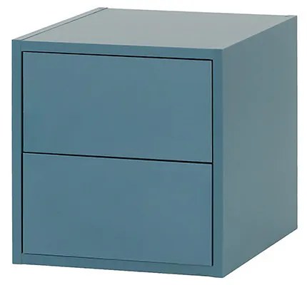Boxie 2 fiókos fali szekrény 40x40x37 cm petrol kék