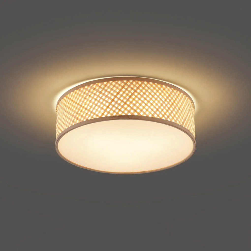 Keleti bambusz mennyezeti lámpa natúr 40 cm - Tremmo