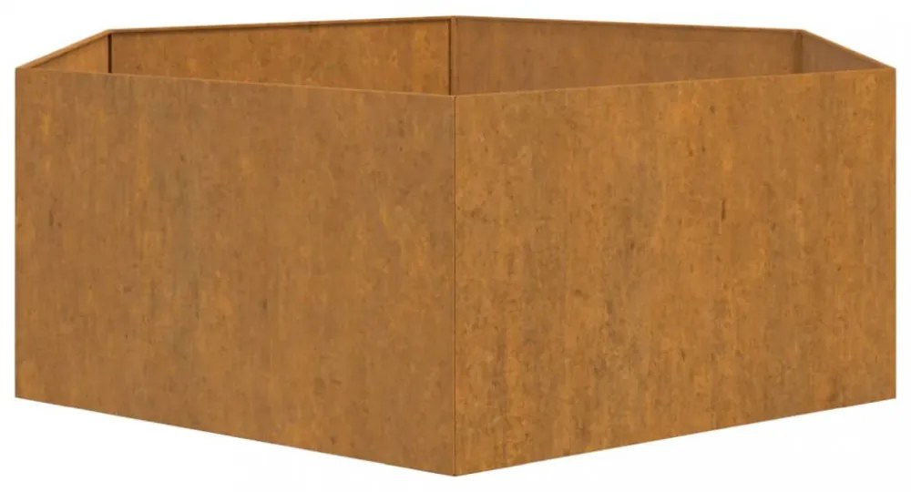 rozsda színű corten acél növénytartó 138x120x45 cm