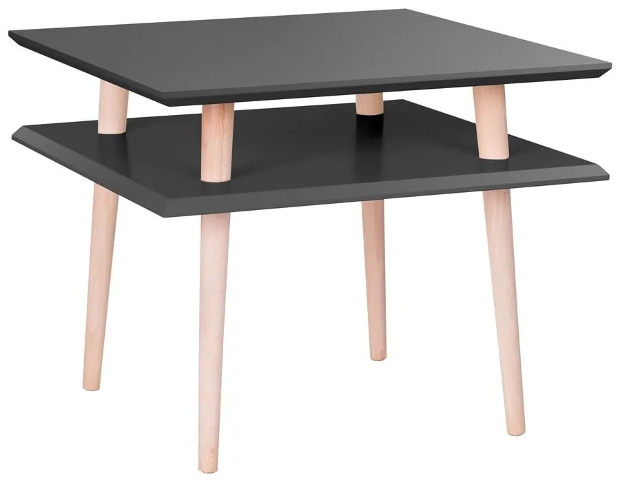 Square grafitszürke dohányzóasztal, 55 x 55 cm - Ragaba