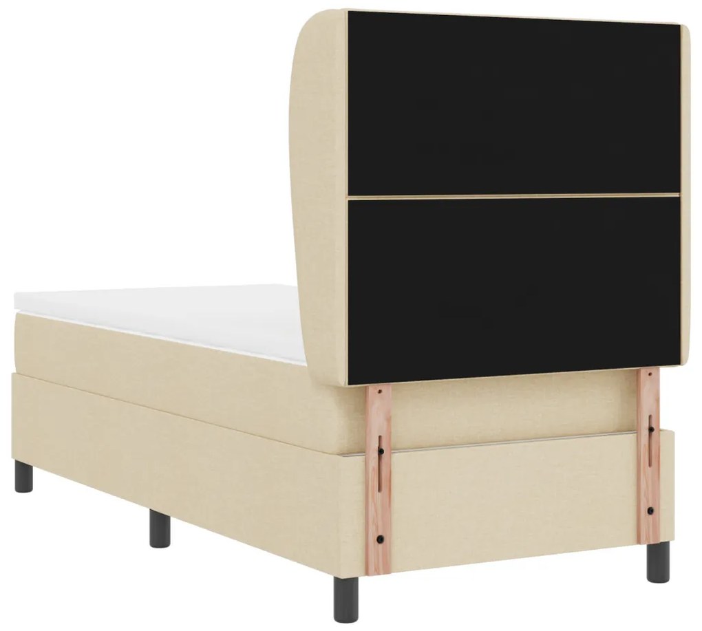 Boxspring Ágy Matrac Készlettel - Krém 100x200 cm Szövet