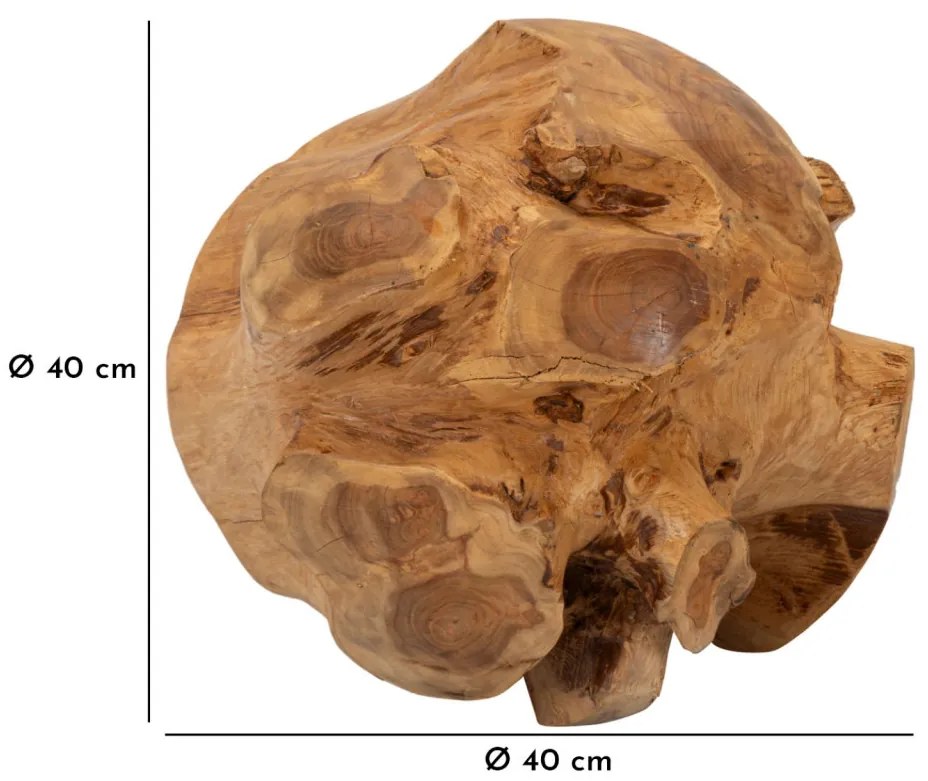 Golyós teak ø 40 cm