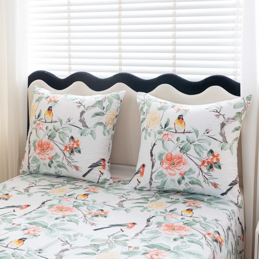 Mikroszálas ágyneműhuzat ORANGE FLOWERS fehér Ágyneműhuzat mérete: 2 db 70 x 80 cm | 160 x 200 cm