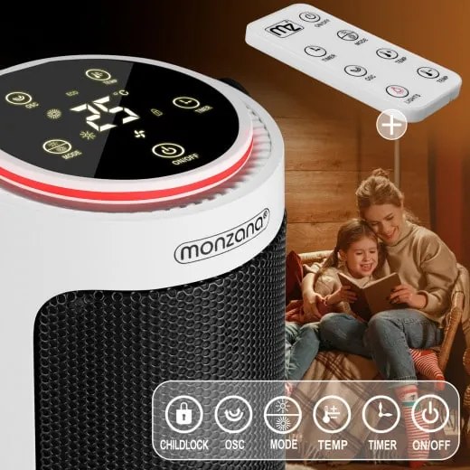 monzana® Kerámia hősugárzó 2000W - fehér