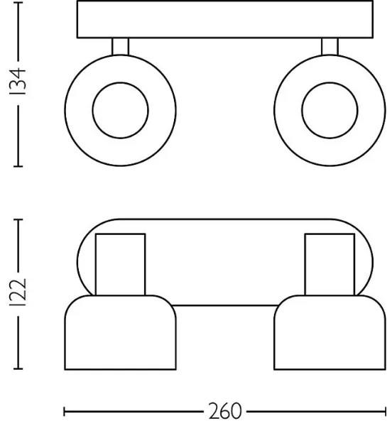 Philips - Spotlámpa SLEET 2xE14/25W/230V