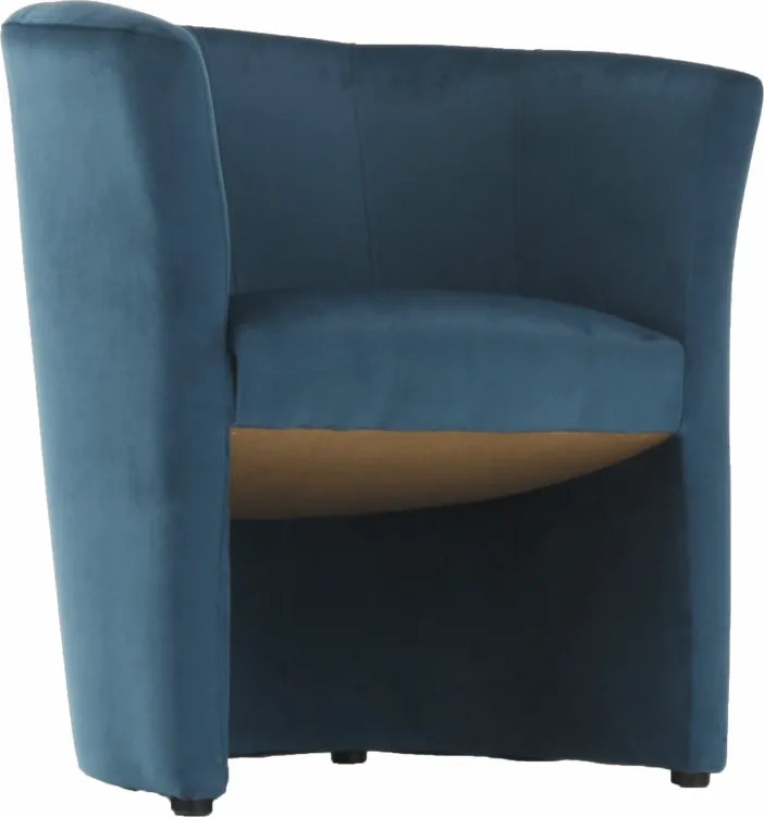 Klub fotel, kék anyag, CUBA