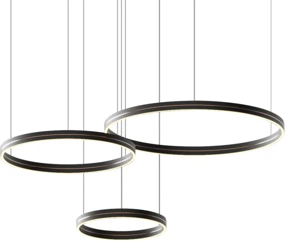 LED Csillár zsinóron GRAVITY LED/108W/230V fekete