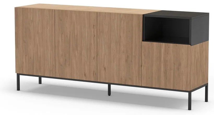 Natúr színű komód 180x80 cm Cailin – Marckeric