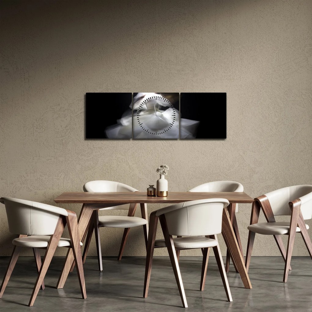Lótuszvirág képe (órával) (90x30 cm)