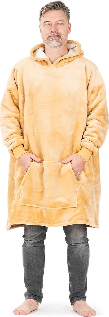 4Home Beige mikroplüss gyapjú hatású takarópulóver, uni L - férfi