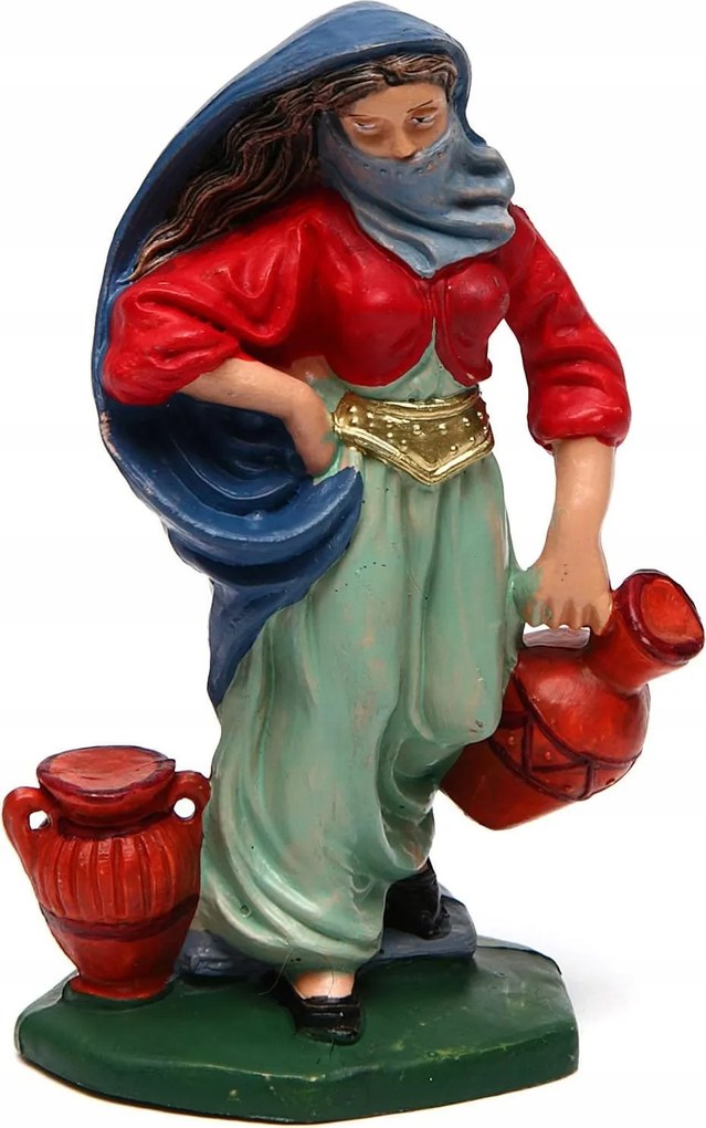 Karácsonyi betlehem figura Nő Kancsókkal 10cm magas figurákhoz