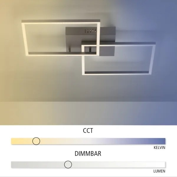 Leuchten Direkt 14141-18 - LED Szabályozható lámpa IVEN 2xLED/13,5W/230V + távirányító