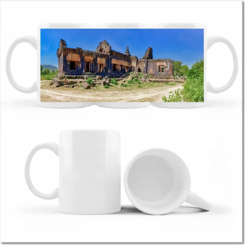 Phnom Penh fényképes bögre Kambodzsa romok