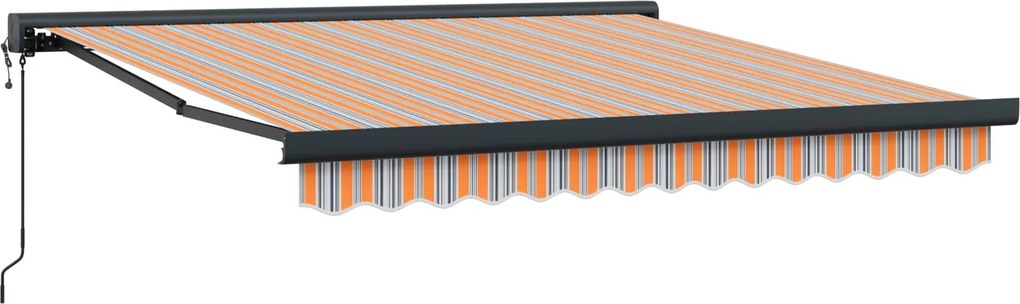 vidaXL Napernyő Sokszínű 350 x 250 cm Pamut és Alumínium
