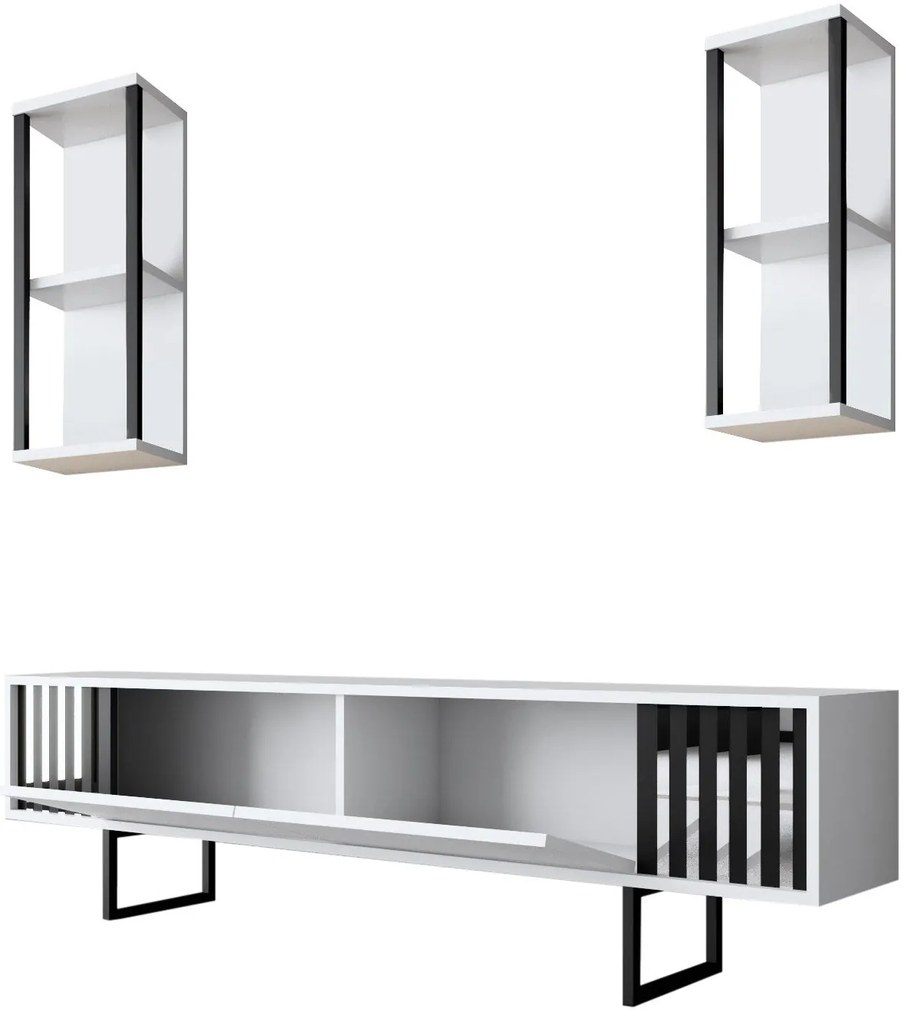 TV szekrény Chrome Line - White, Black