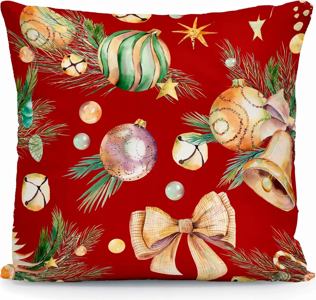 Egyoldalas Velúr Párnahuzat 40X40 CM Velúr Piros Nád