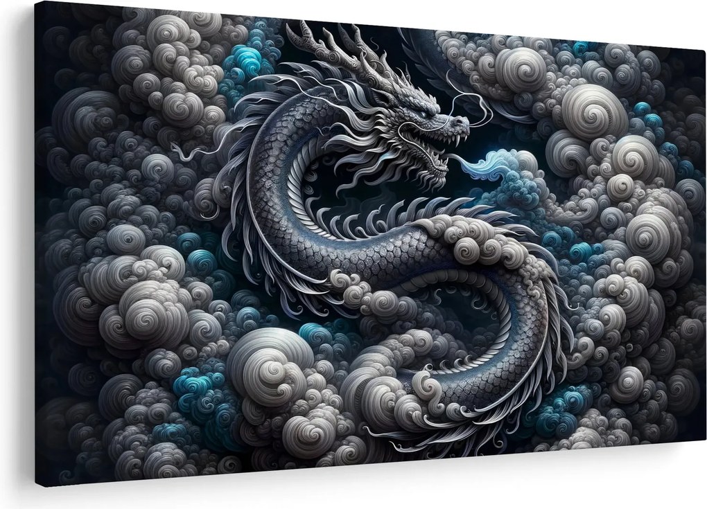 Kép – Sárkány a füstben (90x60 cm)