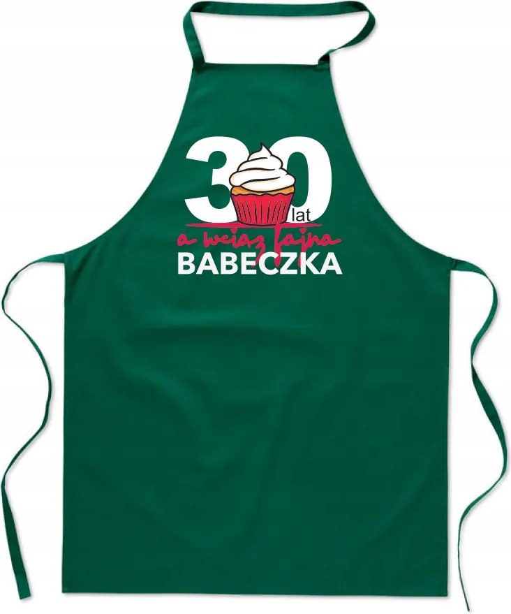 Konyhai Kötény zöld Születésnap 30 éves Muffin Női Ajándék FA_720_z