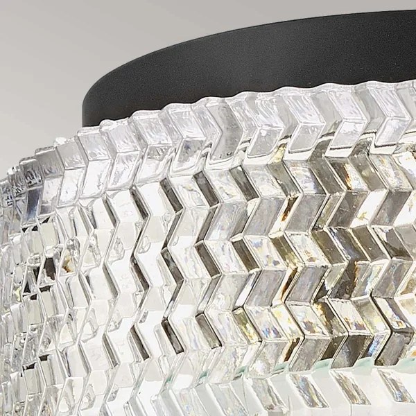 Hinkley HK-ELLE-F-S-BK - Mennyezeti lámpa 2xE27/60W/230V átm. 30,5 cm fekete