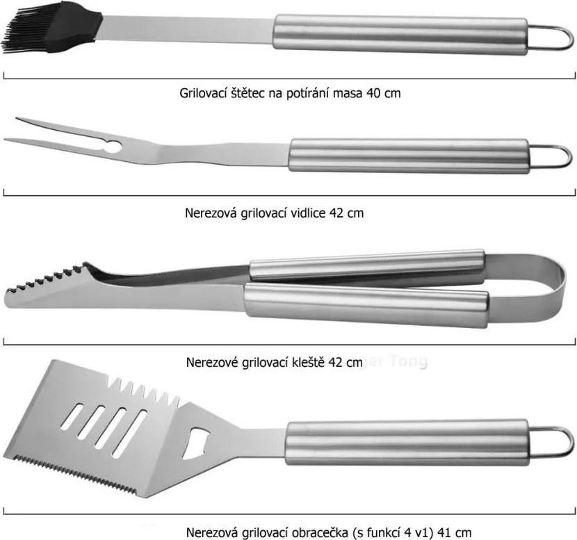 Avenberg ELEMENT 27-részes grillszerszám szett
