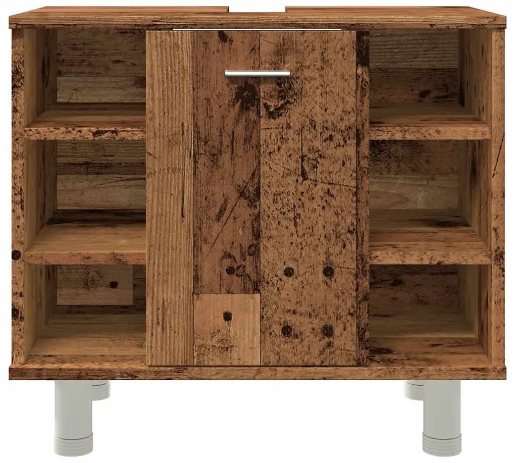 Fürdőszoba szekrény régi fa 60x32x53,5 cm műszaki fa
