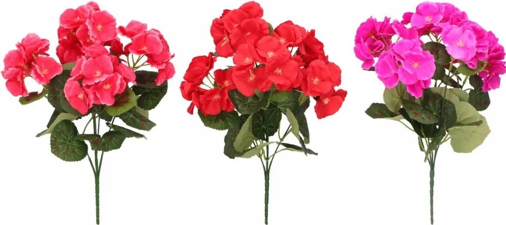 Mű muskátli csokor 32 cm művirág növények